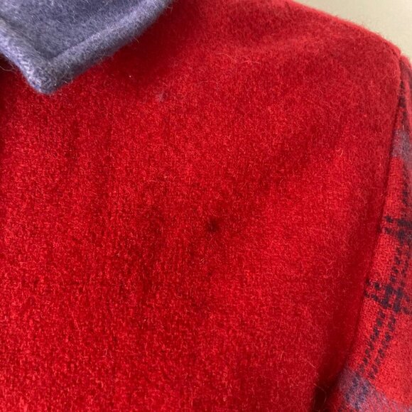 Breckenridge Patchwork Christmas Jacket Womens Petite Large Wool Grandmacore - Picture 7 of 12